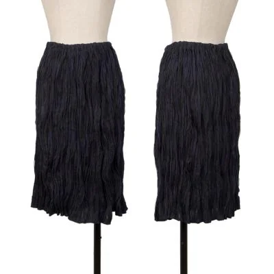 ISSEY MIYAKE WHITE LABEL Bicolor Mesh Pleated skirt