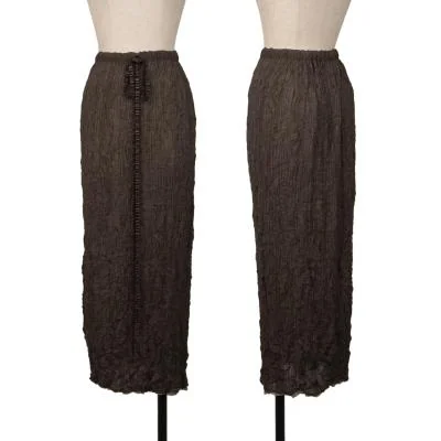 ISSEY MIYAKE Wrinkled Pleated Layered Skirt