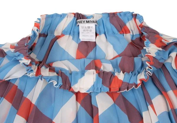 ISSEY MIYAKE Checker Flare Pleats Skirt K-140116_010