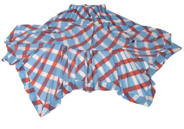 ISSEY MIYAKE Checker Flare Pleats Skirt K-140116_013