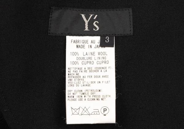 Y's Wool Gaba Hem Button Pants K-140136_011