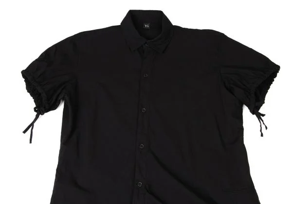 Y's Cotton Gather Sleeve Short Sleeve Blouse K-140145_003