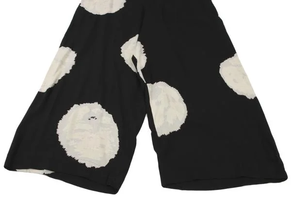 Y's Dot Pattern Rayon Wool Dropped Crotch Pants K-140147_006