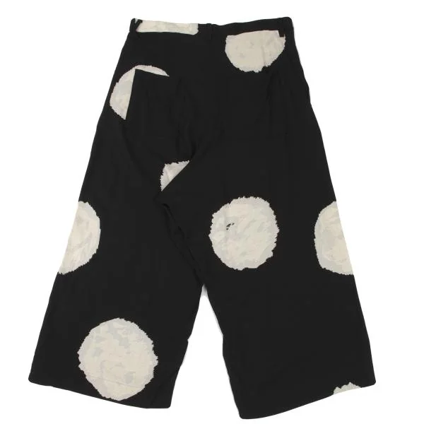 Y's Dot Pattern Rayon Wool Dropped Crotch Pants K-140147_008
