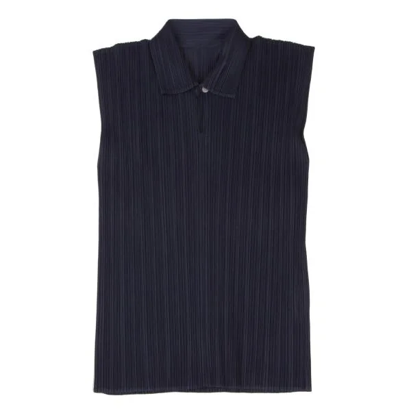 PLEATS PLEASE Pleated Sleeveless Shirt K-140180_002