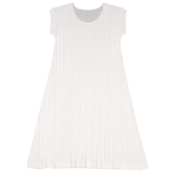 PLEATS PLEASE Shiny Short Sleeves Dress K-140191_002