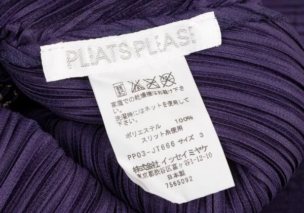 プリーツプリーズPLEATS PLEASE ゴールドチェーン刺繍半袖