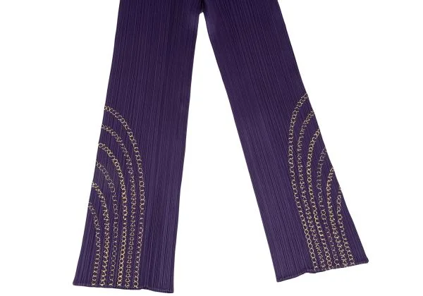 PLEATS PLEASE Gold Chain Embroidery Pants K-140207_005