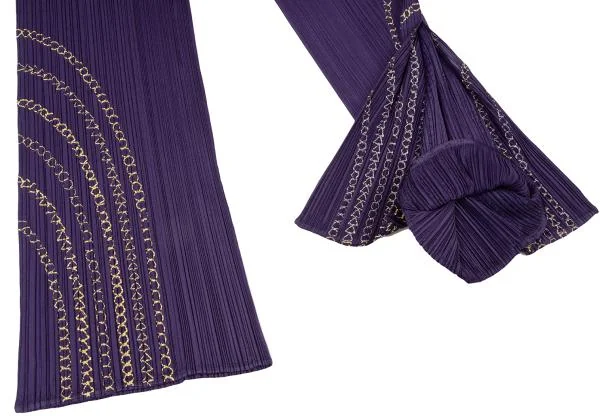 PLEATS PLEASE Gold Chain Embroidery Pants K-140207_008