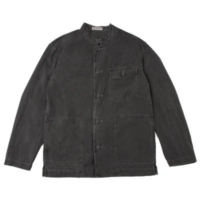 ISSEY MIYAKE MEN Band Collar Cotton Work Jacket