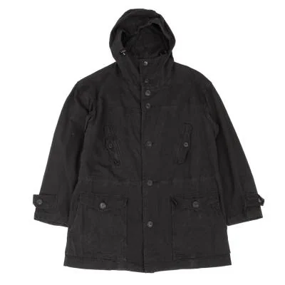 ISSEY MIYAKE MEN Cotton Hoodie Military Jacket