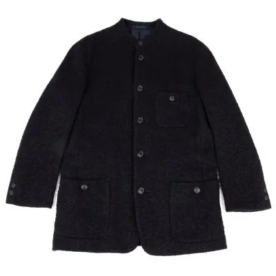 ISSEY MIYAKE MEN Pilling Wool Stand Collar Jacket