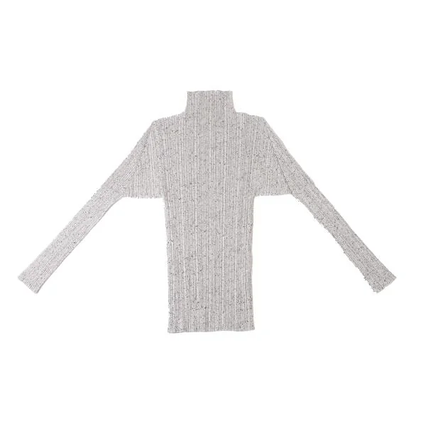 PLEATS PLEASE Marble Print Turtle Neck T Shirt K-140235_002