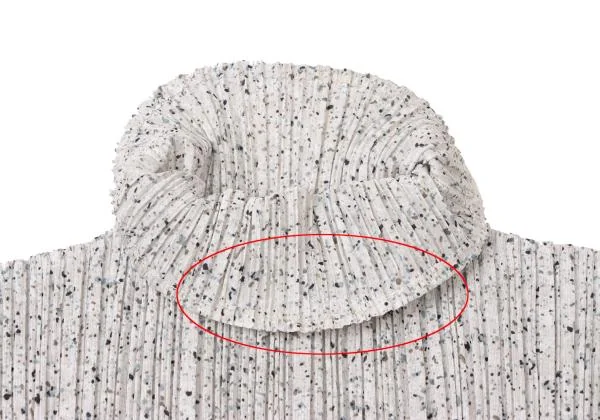 PLEATS PLEASE Marble Print Turtle Neck T Shirt K-140235_004