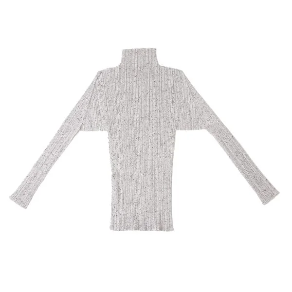 PLEATS PLEASE Marble Print Turtle Neck T Shirt K-140235_010