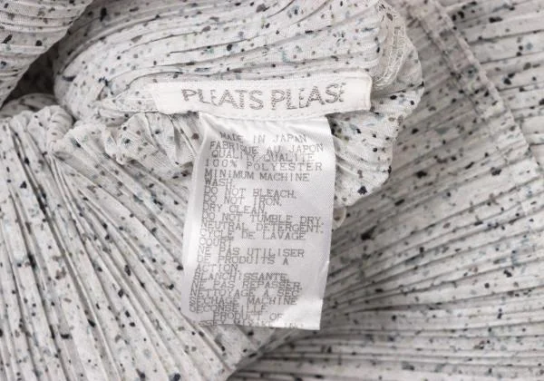 PLEATS PLEASE Marble Print Turtle Neck T Shirt K-140235_014