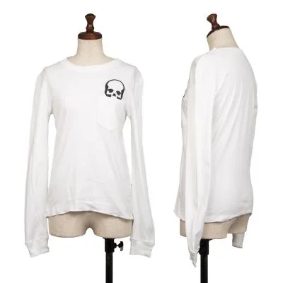 Lucien PellatFinet Chest Skull Print Long Sleeve T Shirt