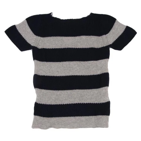 Lucien PellatFinet Cashmere Striped Skull Embroidery Knit K-140253_010