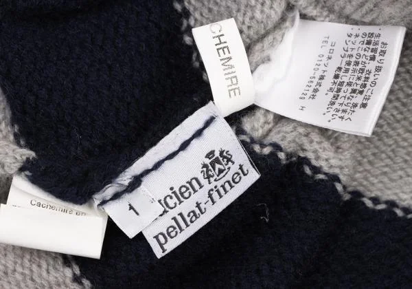 Lucien PellatFinet Cashmere Striped Skull Embroidery Knit K-140253_013