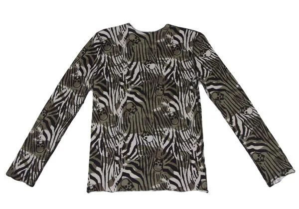 Lucien PellatFinet Cotton Camouflage Skull T shirt K-140255_010