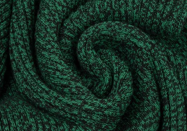 セリーヌCELINE コットンレーヨンバイカラーニット 緑M K-140278_013