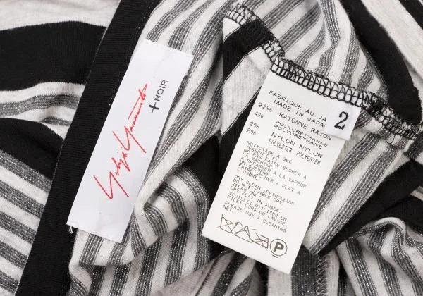 Yohji Yamamoto NOIR Glitter Stripe T Shirt K-140301_013