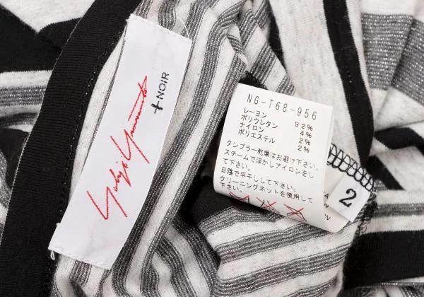 Yohji Yamamoto NOIR Glitter Stripe T Shirt K-140301_014