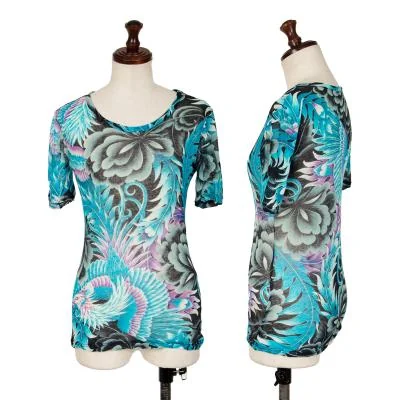 Yohji Yamamoto FEMME Floral Print See-Through T-shirt