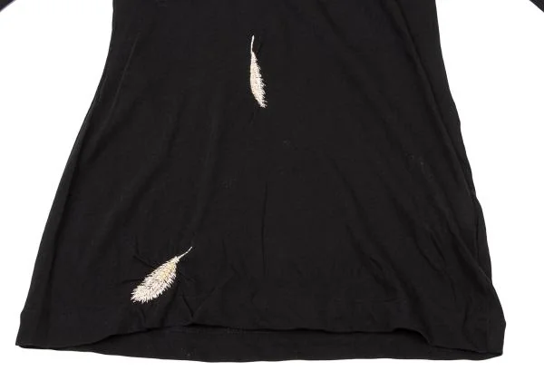 Yohji Yamamoto FEMME Feather Embroidery T Shirt K-140309_008