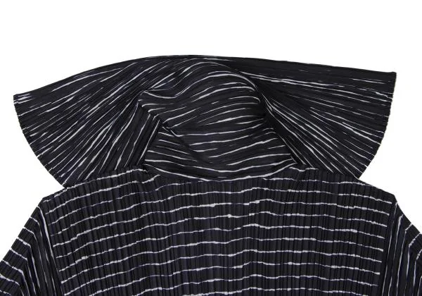 PLEATS PLEASE Stripe Sailor Collar T Shirt K-140319_013