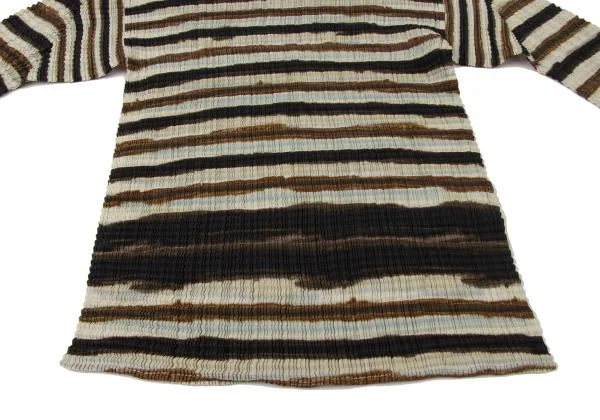 ISSEY MIYAKE Stretch Pleats Stripe T Shirt K-140337_009