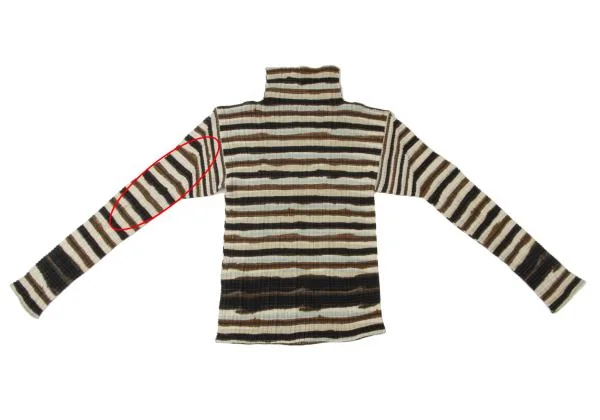 ISSEY MIYAKE Stretch Pleats Stripe T Shirt K-140337_011