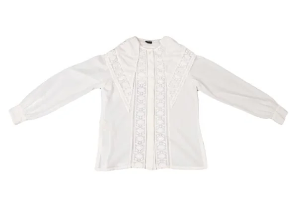 Jean Paul GAULTIER FEMME Detachable Collar Lace Switching Shirt K-140462_002