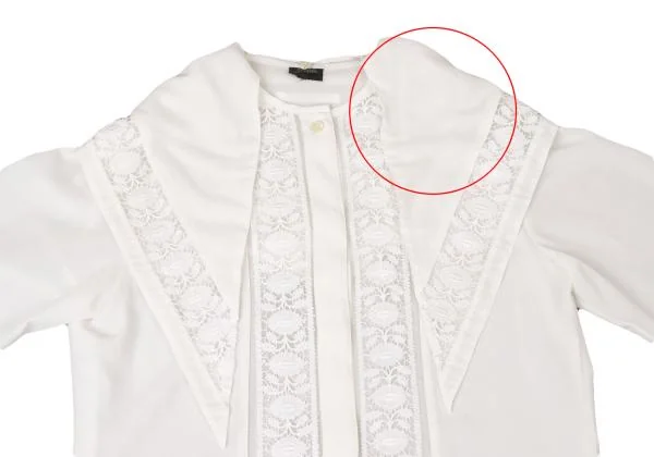 Jean Paul GAULTIER FEMME Detachable Collar Lace Switching Shirt K-140462_003