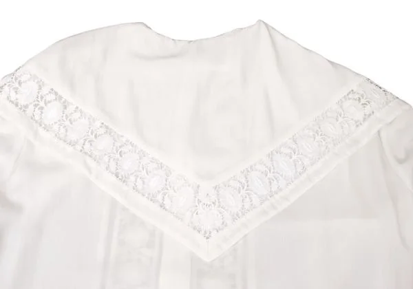 Jean Paul GAULTIER FEMME Detachable Collar Lace Switching Shirt K-140462_015