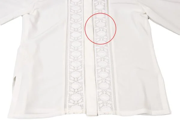 Jean Paul GAULTIER FEMME Detachable Collar Lace Switching Shirt K-140462_012