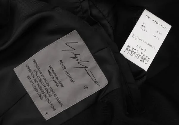 Yohji Yamamoto POUR HOMME Wrinkled Wool Long Jacket K-140473_017