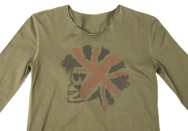 Lucien PellatFinet Union Jack Skull Print T-Shirt K-140478_003