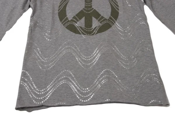 Lucien PellatFinet Peace Mark Print T-Shirt K-140482_009