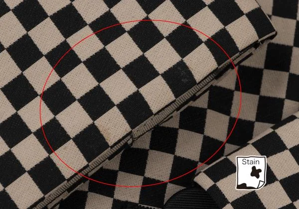 ジョルジオ アルマーニGIORGIO ARMANI コットンポリチェッカーフラッグジャケット ベージュ黒40 K-140489_009