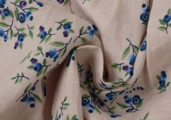 NON NO Mademoiselle NON NON Linen Blueberry Printed Skirt K-140494_013