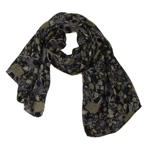 GIORGIO ARMANI Floral Printed Stole Black  K-140513_001