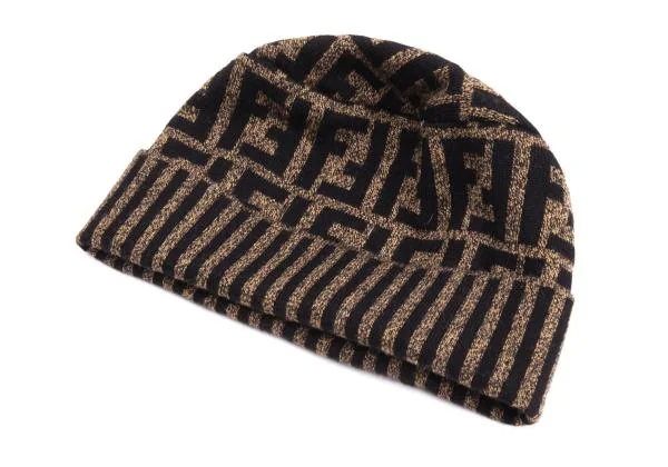 FENDI Zucca Woven Knit Beanie K-140523_007