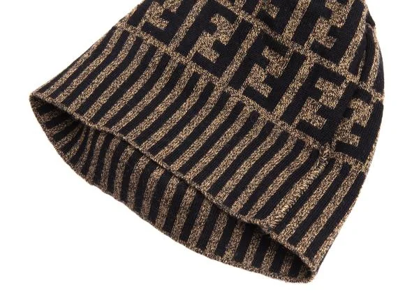 FENDI Zucca Woven Knit Beanie K-140523_008