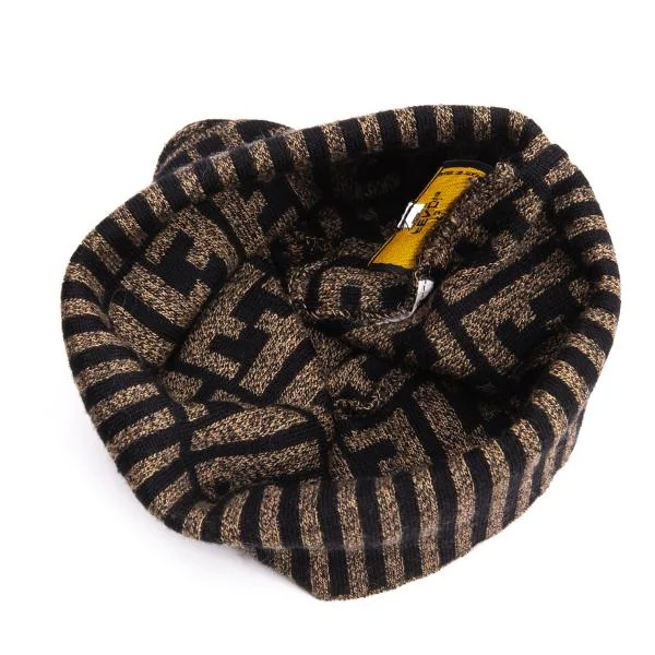 FENDI Zucca Woven Knit Beanie K-140523_009