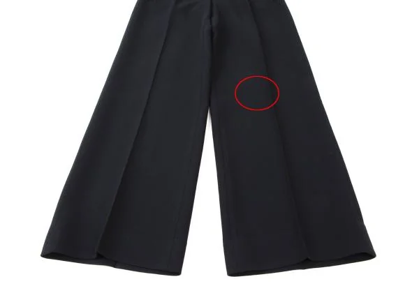 プラダPRADA ウールセンタープレスストレートパンツ 紺38 K-140546_008
