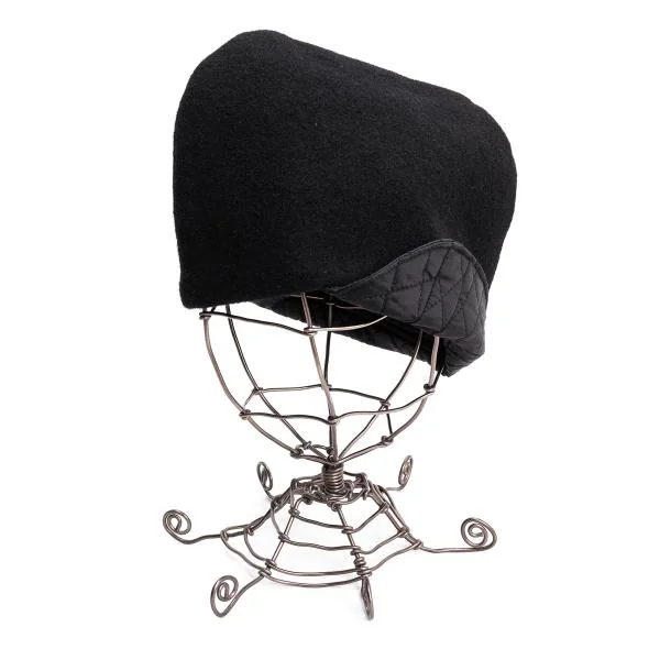 COMME des GARCONS HOMME PLUS Quilted Switching Felt Cap Black  K-140583_001