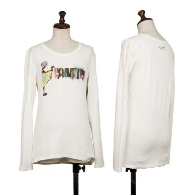 JUNIOR GAULTIER Front Paint Logo Printed T-shirt