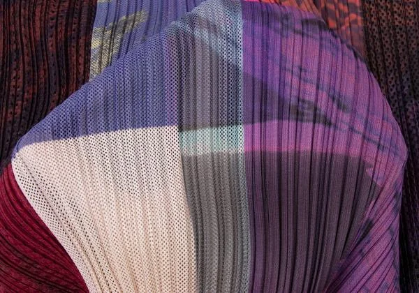 PLEATS PLEASE Multicolor Printed Mesh Pleated Tank Top K-144859_012