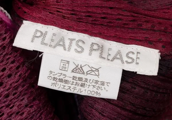 PLEATS PLEASE Multicolor Printed Mesh Pleated Tank Top K-144859_015